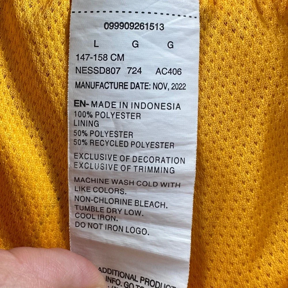 Nike Kids Large Orange Pink Checkered Smiley Face Swim Hyrbid Trunks Shorts Flaw